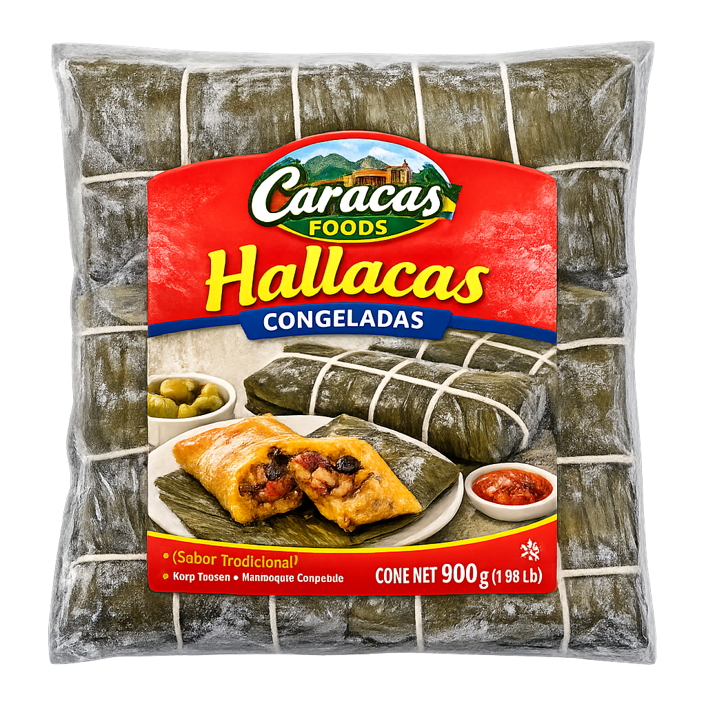 Hallacas congeladas Caracas Foods