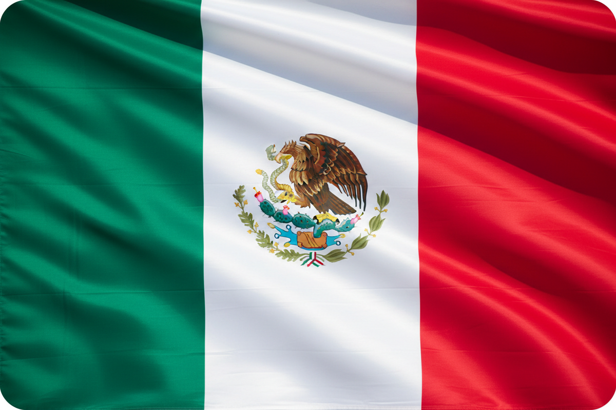 Bandera de México full bleed