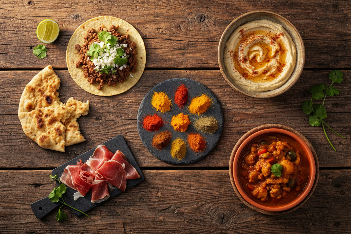 Sabores del mundo sin manos